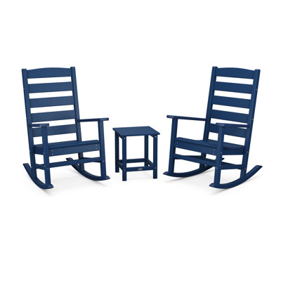 POLYWOOD x Sol 72 Jamarion 3-Piece Porch Rocking Chair Set