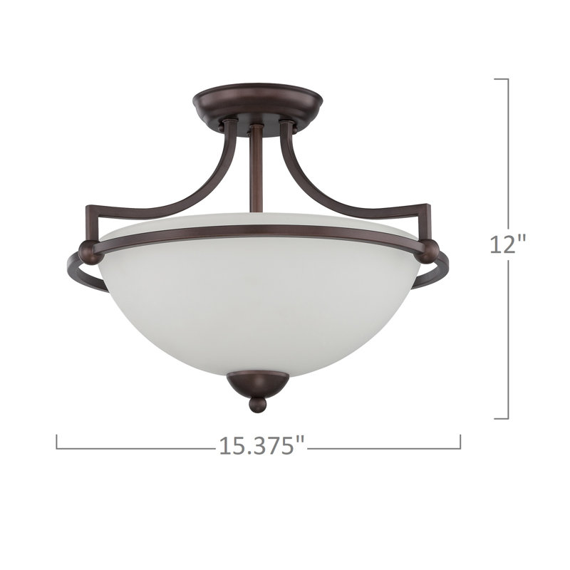 Glass Semi Flush Mount