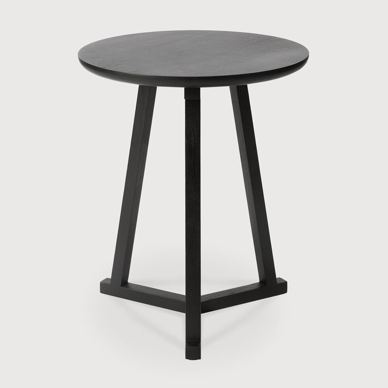 Solid Wood End Table, Black