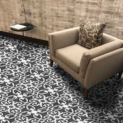 Agadir 8" x 8" Cement Patterned Wall & Floor Tile