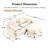 Beige 2 Sectional With Movable , Soft Chenille, Ergonomic Design, Cushion, Suitable For Small Living Areas Modular Couch High Foam, Pleated , Multiple Combinations,-1097582386-1097582384
