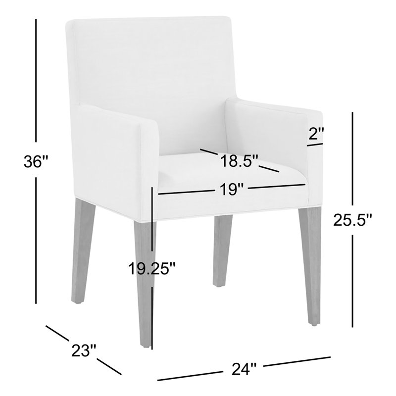 Chaise avec accoudoirs rembourrée Meria