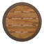 Table d'appoint conique en corde beige foncé, plateau en bois d'acacia au fini teck, capacité de 150 lb, aucun assemblage requis, table d'appoint ronde à tissage ouvert moderne pour salon de patio-963619713-963619718