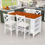 Ensemble de table de salle à manger 5 pièces à hauteur de comptoir avec table et 4 chaises rembourrées-2052569166-2052569168-2052569169