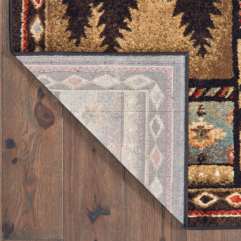 Tisbury noir / multicolore Cotulla Lodge, Runner 1'10" x 7'6"