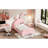 Pink Twin Size Bed With Upholstered Headboard And In-329389618