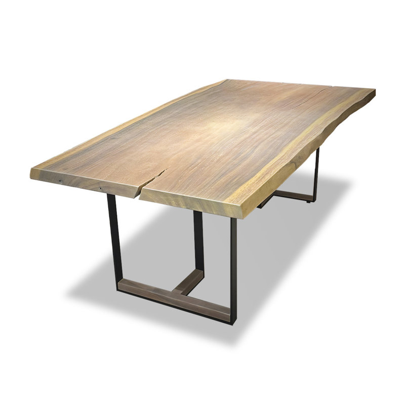 Bleached Tuco Saman Rectangular Dining Table – Solid Wood, 30"H x 95"W x 43"D