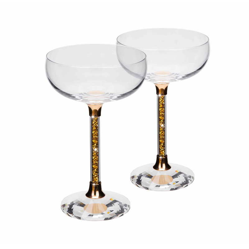 Ensemble de verres à pied Vetrina, Doré