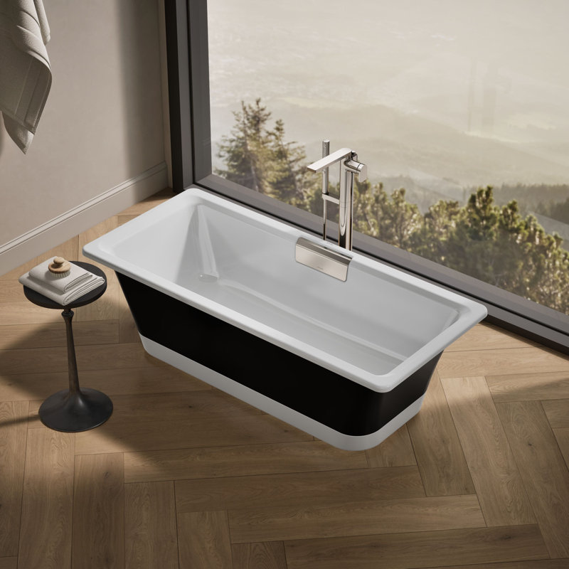 Volute 63 In. X 28-3/8 In. Freestanding Bath With Base