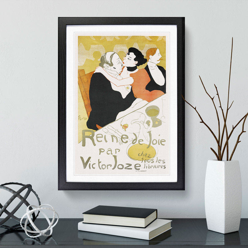Reine De Joie - Picture Frame Graphic Art, 48cm H x 36cm W x 2cm D, Black Framed