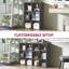 HOMCOM 6 Cube Bookshelf Modern Freestanding 3 Tier Bookcase-2046863766