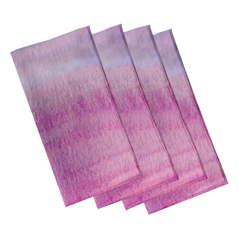 Azaia Polyester Abstract Square Napkin, Pink