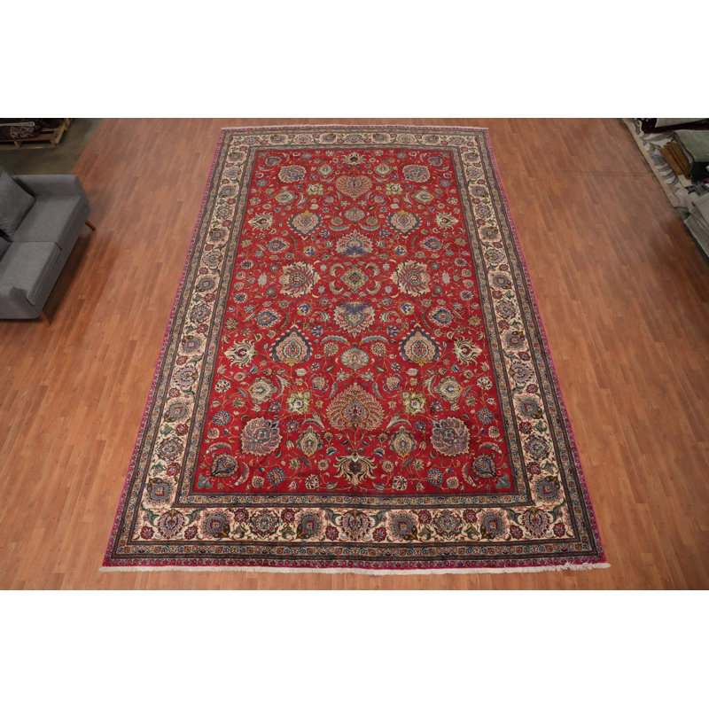 Grand tapis traditionnel floral All-Over 12 x 18
