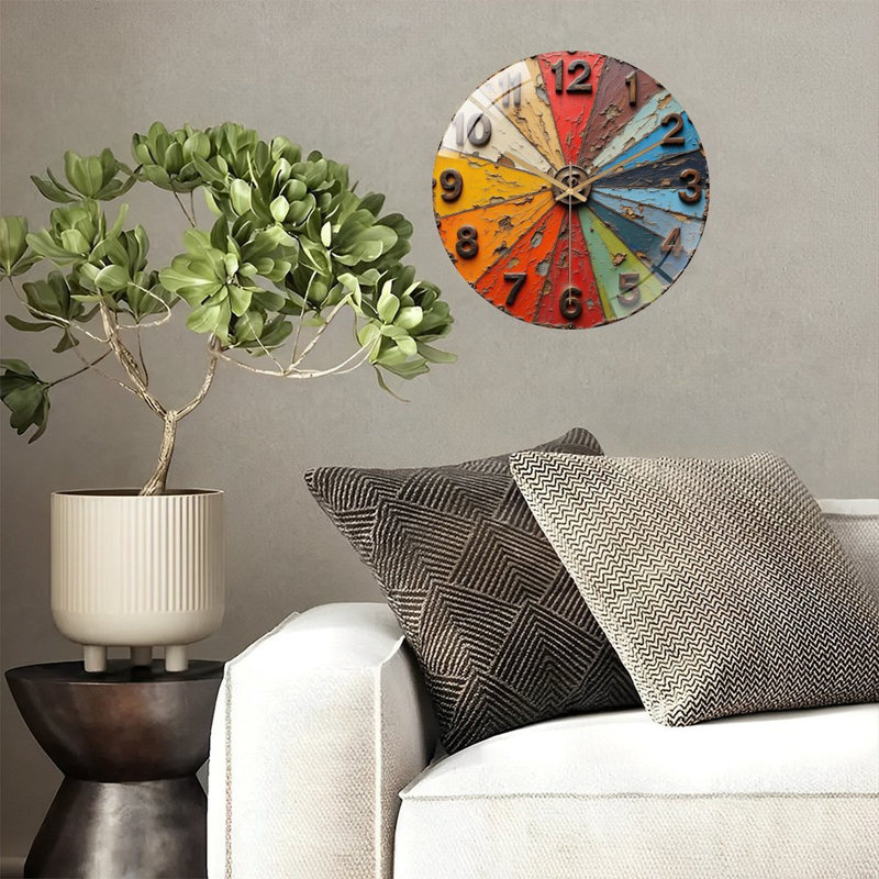 Horloge murale rétro vintage 12 po