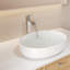 Robinet de lavabo de salle de bain à poignée simple 11,21 po certifiée CUPC par les deux personnes (fini noir mat)-117992750