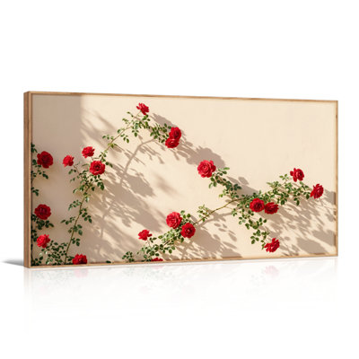Red Roses Canvas Wall Art Oil Painting Print Set Of 1
