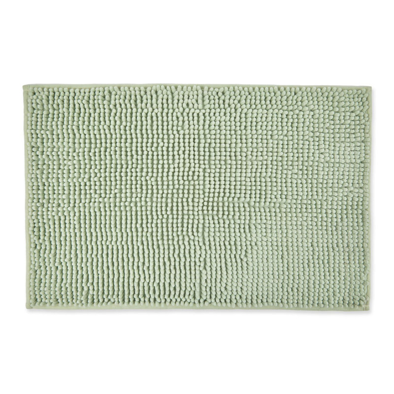 Heloise Rectangle Bath Mat, 40cm W x 60cm L, Sage Green