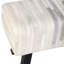 Élégant banc d'appoint à poils sur pattes avec rayures Patchwork - Mobilier polyvalent offrant style et confort - Banc de rangement rembourré pour sièges de chambre à coucher, de salon et de salle à manger - 36 po, ivoire / noir