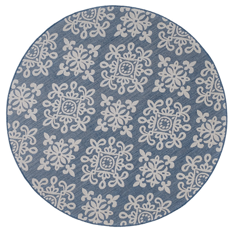 Tapis d'intérieur / extérieur Clarklake Zaltan, Rond 6 pi 7 po