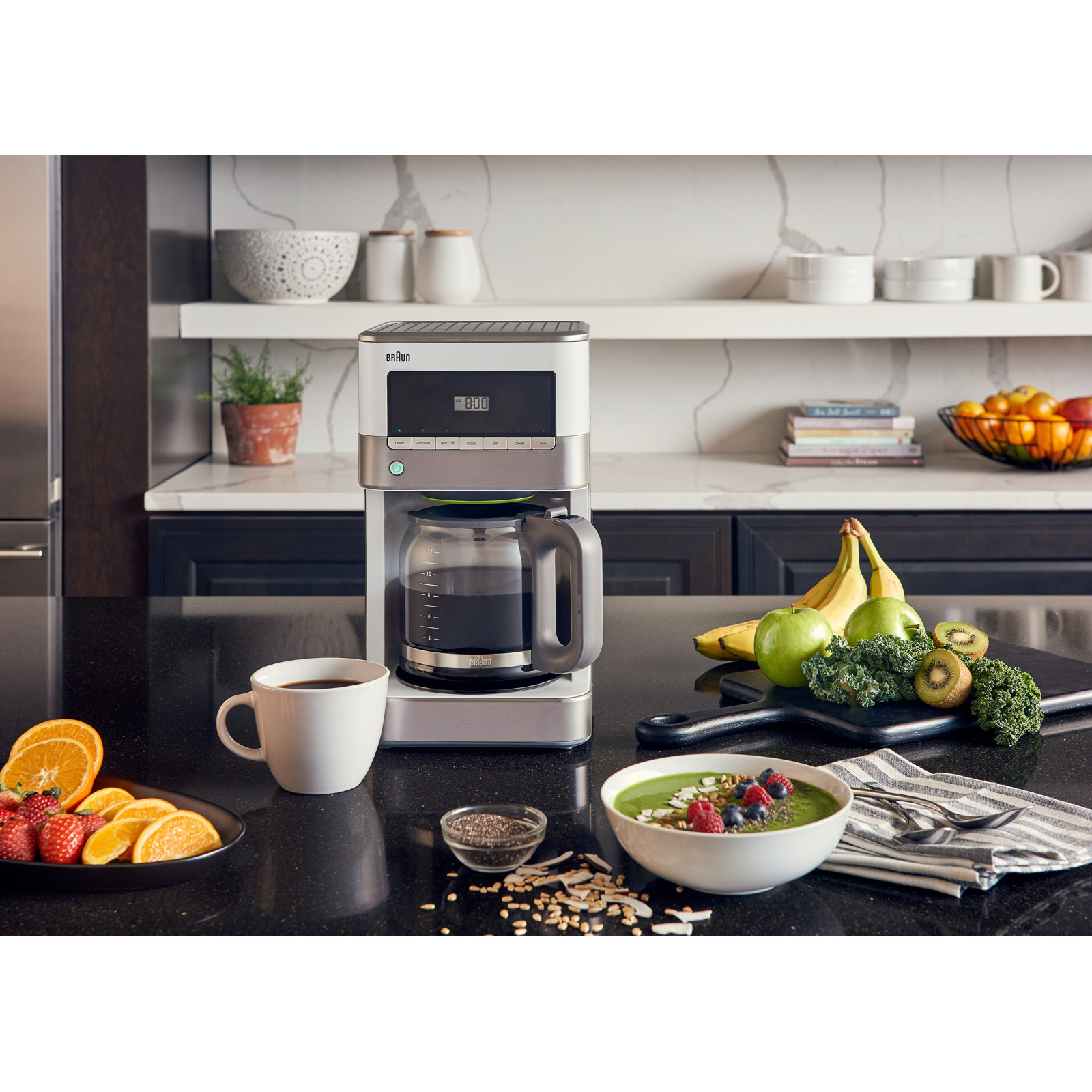 Braun BrewSense 12-Cup Drip Coffee Maker, White
