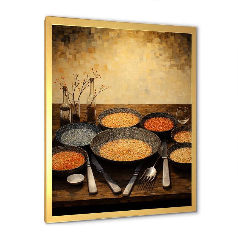Minimalisme Judaïsme Pâque Seder I - Judaïsme, art mural, Cadre photo doré simple, H 32 po x l 24 po x P 1 po