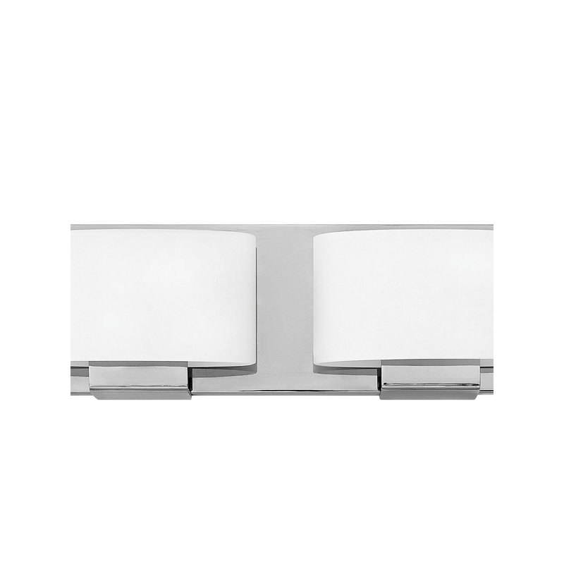 Mila 4-Light Modern Bath Vanity Fixture with Etched Opal Shades, Brushed Nickel, Halogen