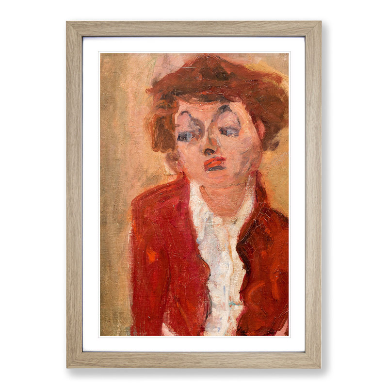 Mloda Angielka by Chaim Soutine - Picture Frame Painting, Oak, 36cm H x 27cm W x 2cm D