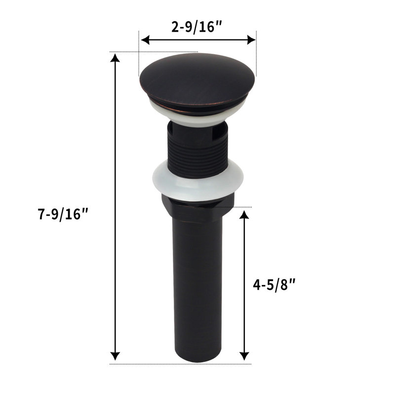 2.6'' W Pop-Up Yes, Oil Rubbed Bronze
