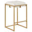 Tabourets de comptoir carrés beiges et dorés (ensemble de 2)-25431810
