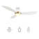52" Smart Flush Mount Ceiling Fan with Remote Control and LED Light Kit Included