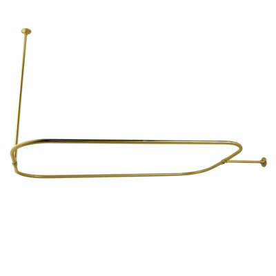 Kingston Brass Vintage 44.5-Inch Rectangular Shower Curtain Rod, 18 Gauge