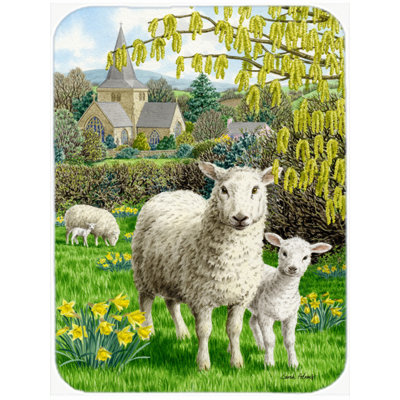 East Urban Home Sheep Glass Cutting Board