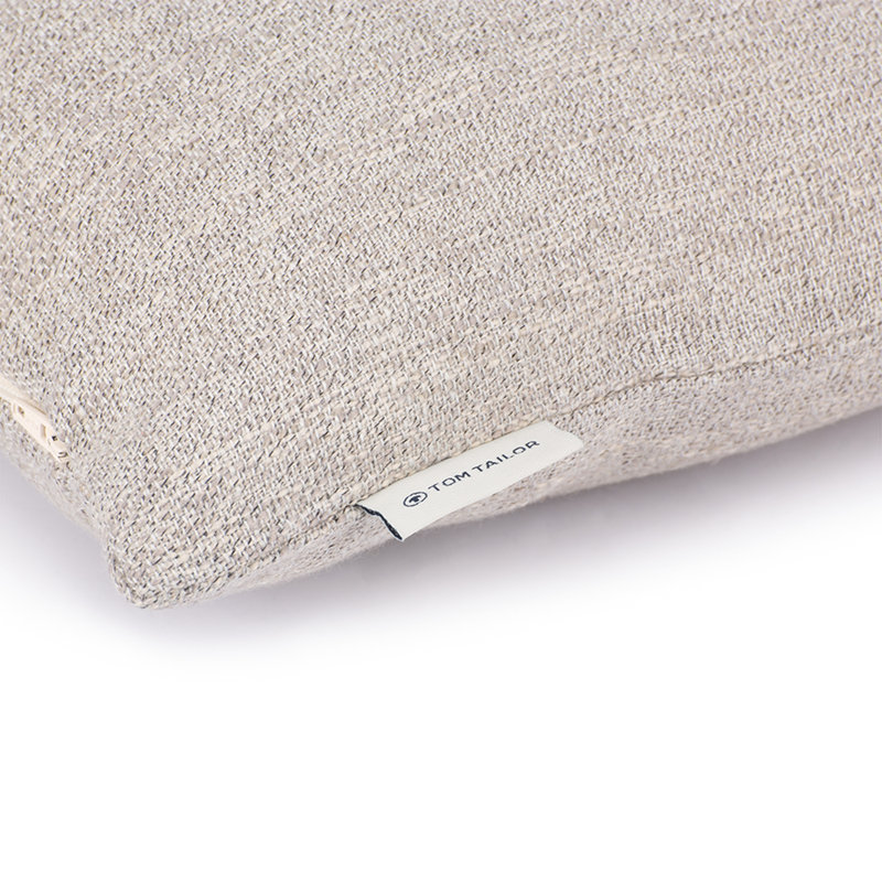 Beige Rectangular Throw Cushion Cover