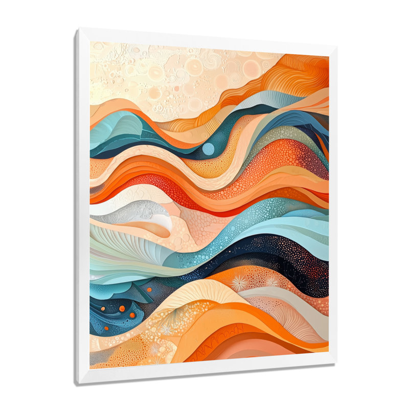 Novah - art mural abstrait sur toile, H 40 po x l 30 po, Reproduction encadrée d'une seule photo, Blanc