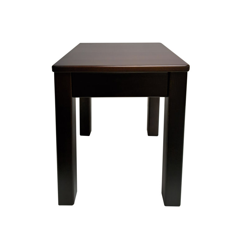 Saayan Solid Wood Accent Stool, Dark walnut