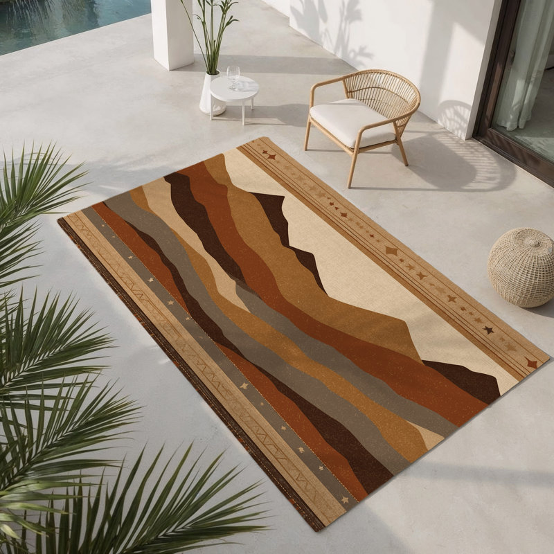 Tapis intérieur et extérieur Blazing Mesa, Rectangle 1'6" x 2'6"