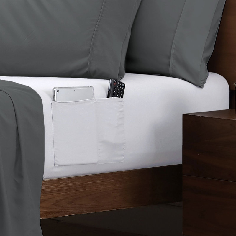 Swift Home Smart Pocket Fitted Sheet - Essential 1800 Series Microfiber - Fits Mattress up to 14" Thick - Convenient Storage, Peach Fuzz, Durable, Easy Care
