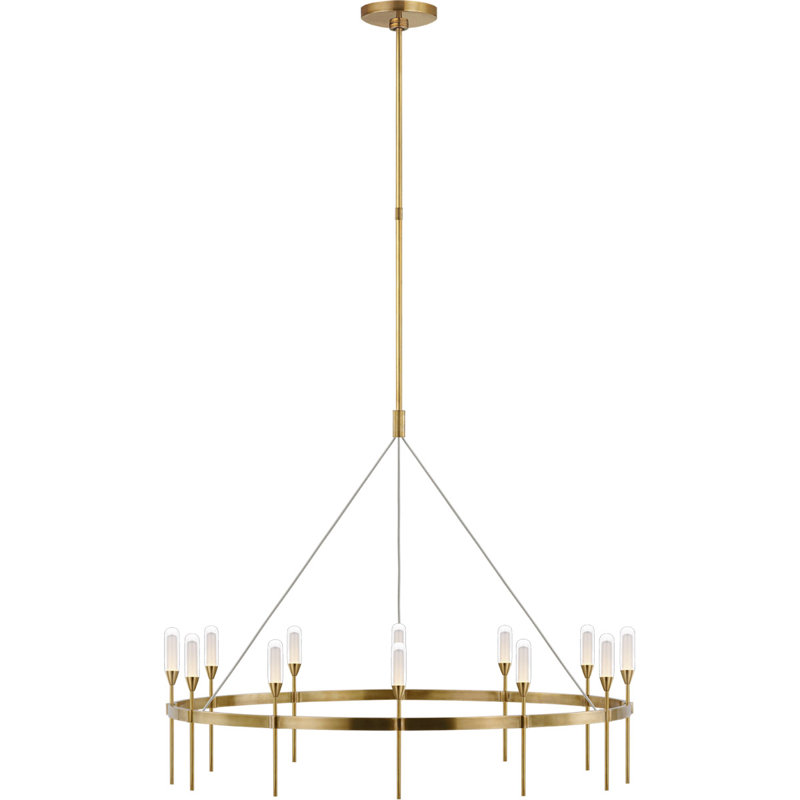 Peter Bristol Overture Grande Ring Chandelier, 30.75" H x 39" W x 39" D, Bronze