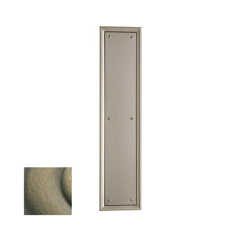 Nashville Push Plate, 15" H x 3.4" W x 0.6" D, Antique Brass