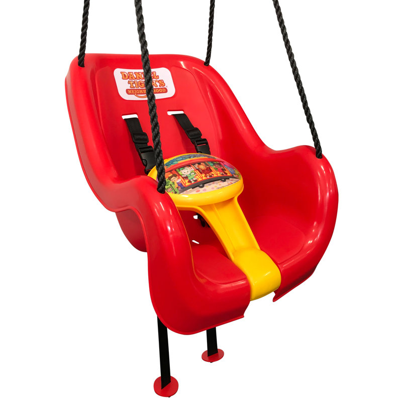 M&M Sales Enterprise Plastic Red Bucket Swing with Mounting Hangers and Chains