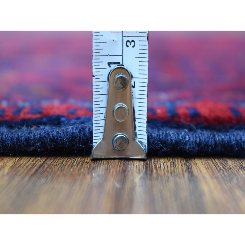 Tapis oriental rouge en laine noué à la main 3 pi 3 po x 5 pi 0 po - MOA10267961