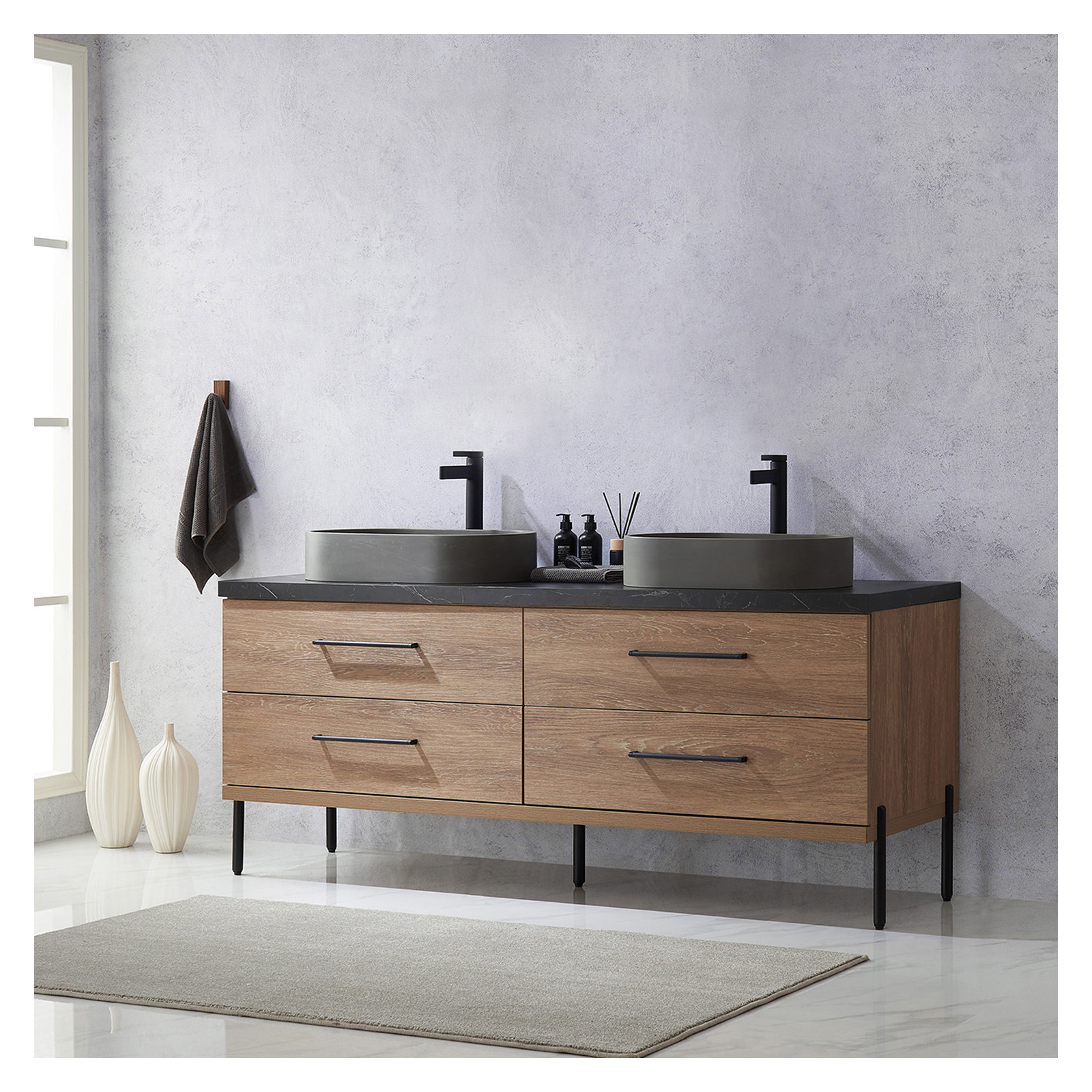 Dasher 72" Double Bathroom Vanity