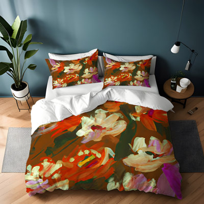 Polyester Floral Duvet Cover
