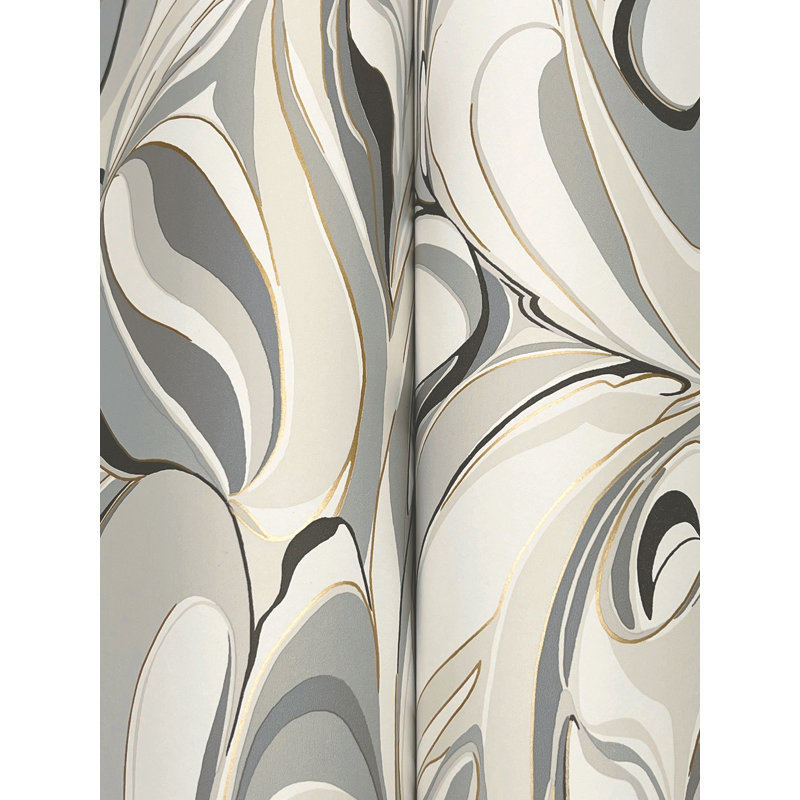 Papier peint noir Achate, Gris