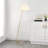 1-Light 66.4’’ H Arched Fabric Gold Floor Lamp With Foot Switch-1918234305
