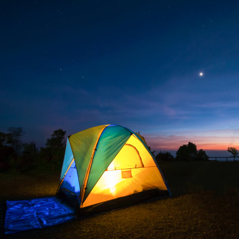 «Anastasiea Illuminated Yellow», tente de camping sur toile par Yotrak, H 12 po x l 12 po x P 1,25 po
