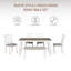 Ensemble de salle à manger 6 pièces de style rétro rustique, comprenant 4 chaises rembourrées, 1 table et un banc, pour la salle de jeux, le salon, le bar et la cuisine-88065860-88065861-88065862