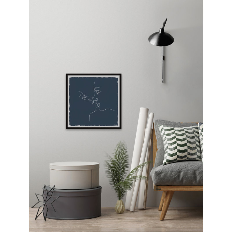 I'll Give You A Kiss' by Marmont Hill Framed Print, 12" H x 12" W x 1.5" D