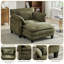 Chaises d'appoint spacieuses en chenille de style moderne avec repose-pieds pour la maison