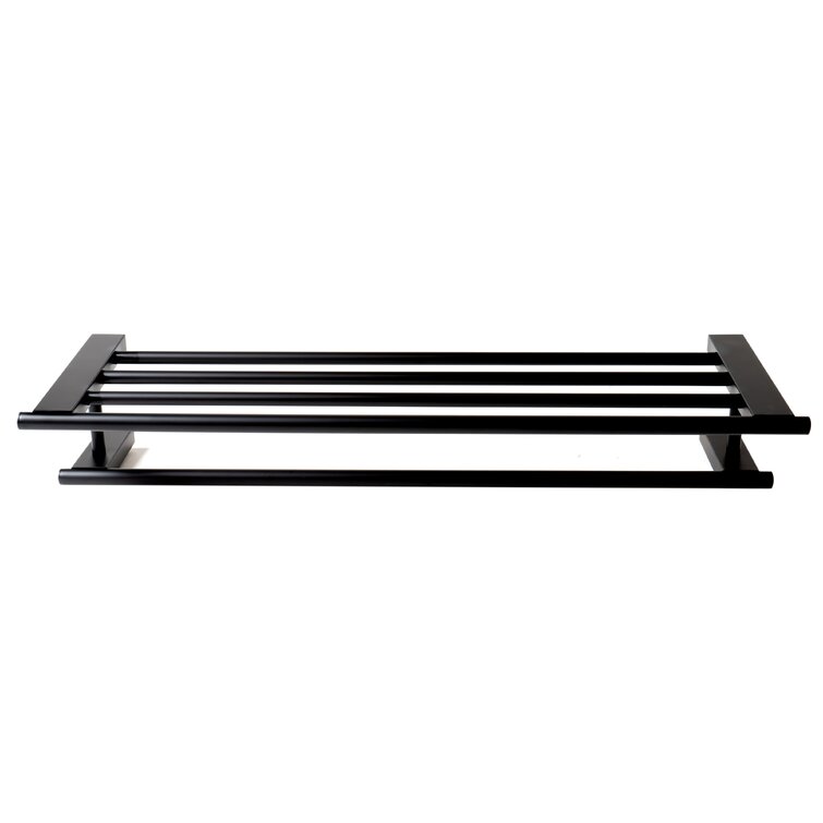 Allied Brass Southbeach Matte Black Freestanding Towel Rack 5-in x 12-in x  9-in in the Towel Racks department at